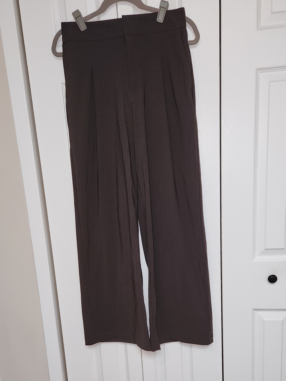 Athleta Wide-Leg High-Rise Pants in Dark Brown 4